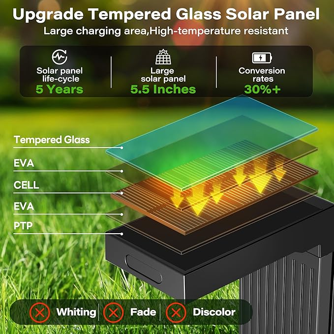 Solar Pathway Lights Outdoor 6Pack, 400LM Motion Sensor Walkway Lights with Warm/Cool White, 12H Lasting, IP65 Waterproof Solar Powered Landscape Lighting for Garden, Yard