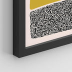 SIGNWIN Framed Mid-Century Modern 1980s Geometric Wall Art, Set of 4 Color Blocks Wall Decor Prints, Nature Wilderness Wall Décor for Living Room, Bedroom - 12"x16" Black