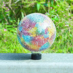 VCUTEKA Gazing Ball, 8" Glass Gazing Balls Sphere for Garden Lawn Outdoor Ornament Yard Decorative