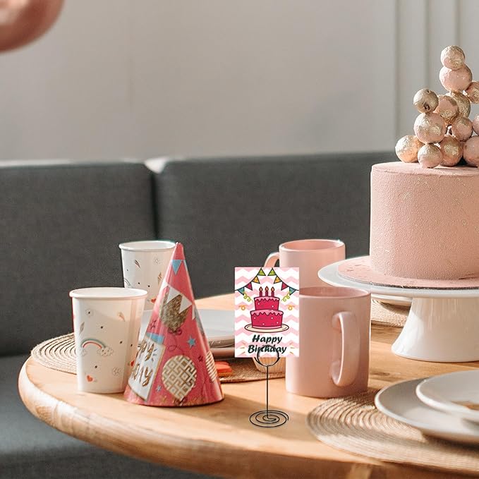 Table Number Holders 20Packs - 3.35 Inch Table Number Stands Place Card Holder for Wedding Party Graduation Reception Restaurant Home Photo Picture Office Memo (Black, 3.35")