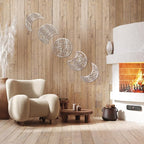 Jetec 5 Pcs Moon Phase Wall Art Decor Wall Pediments Hanging Wooden Moon Phase Spiritual Bedroom Nordic Boho Lunar Aesthetic Art for Living Room Dorm Apartment Bar Ornament(Retro Color,15.75 Inch)