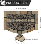 CHICHIC Entrance Door Mat Large 24 x 36 Inch Entry Way Doormat Front Door Rugs Outdoors Heavy Duty Welcome Mat, Non Slip Rubber Back Low Profile for Garage, Patio, High Traffic Area, Vine