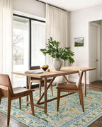 Wonnitar Machine Washable 5x7 Area Rug, Boho Floral Rugs for Living Room Non-Slip, Soft Pink and Green Flower Ultra-Thin Non Shedding Carpet for Bedroom Dining Room Nursery