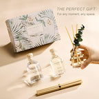 COCORRÍNA Eucalyptus Reed Diffuser Set of 3 - Eucalyptus & Moss, Clean Linen, Ocean Mist Scents, 1.7 fl oz Each, Total 5.1 oz, Scented Oil Diffusers for Home & Office