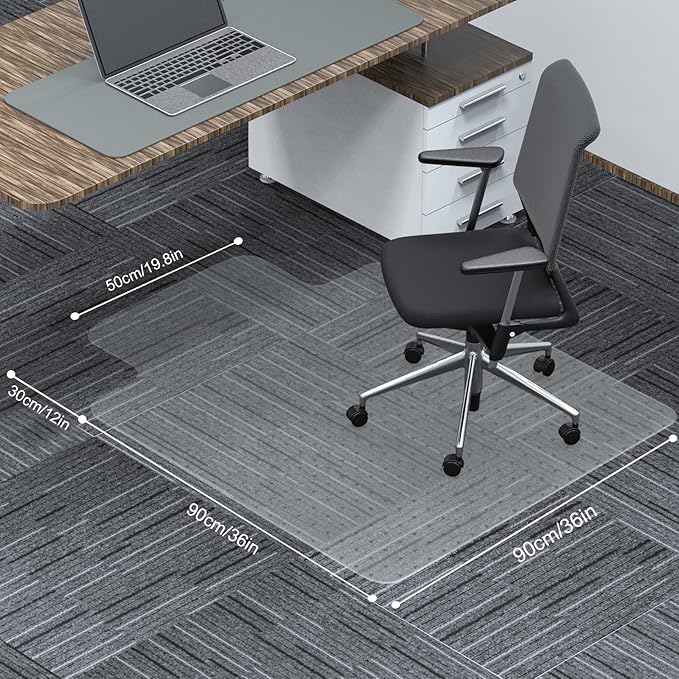 Heavy Duty Chair Mat for Carpet,36"x48",2.2mm,Office Floor Mat for Carpeted Floors,Under Desk Mat for Low Pile Carpet,Mat for Office Chair on Carpet