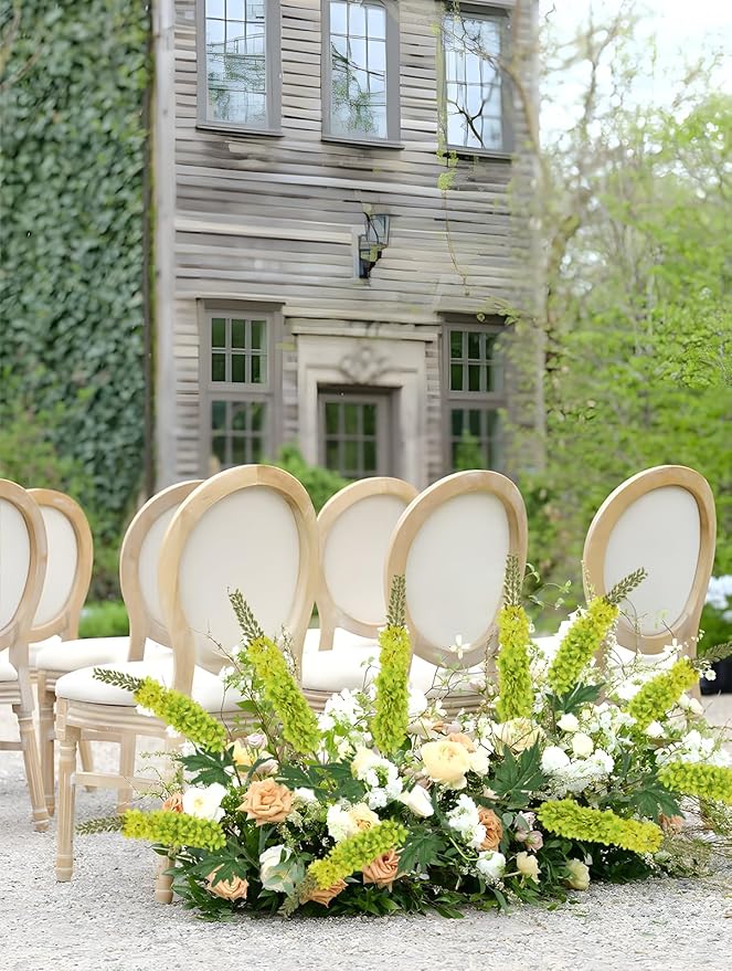 6PCS Delphinium Artificial Flowers 29.5" Realistic Green Silk Flowers Faux Snapdragon Flowers Long Stem Fake Hyacinth for Tall Vase Wedding Home Garden Decor (Green)