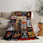 Motorcycle Blanket for Boys Girls Women Men Dirt Bike Gifts Motorcycle Throw Blanket Plush Cozy Flannel Fleece Ultra Soft Fuzzy Blankets 80"X60"