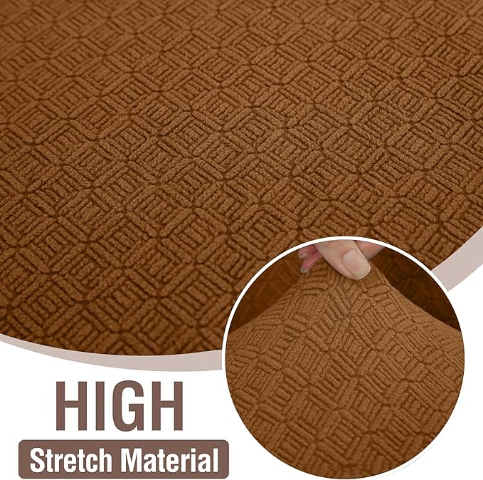 HDCAXKJ Sectional Couch Cover L Shape Stretch Sofa Covers Washable Jacquard Corner Couch Slipcover Non Slip Sectional Slip Cover U Shaped Furniture Protector for Pets Dogs (Caramel, Medium)