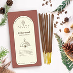 Cedarwood Incense Sticks, Organic Hand Dipped 100 Sticks with Natural Herbs & Aromatic Ingredients, Burn Time 45 to 60 Minutes, Incense for Positivity, Yoga, Meditation, Relaxation, Spiritual Gift