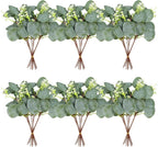 40 Pieces of Artificial Greening Eucalyptus Stem Artificial White Seeds Plant Suitable for Family Wedding Vase Center Bouquet Flower Arrangement