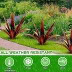 DIY Metal Agave Plant Art Yard Tequila Art Sculpture, Tequila Rustic Garden Sculpture Statue Outdoor Decor,Agave Metal Plants for Yard, Garden Lawn Ornaments (9 Leaves -Yellow)