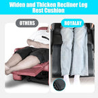 ROYALAY Adjustable Recliner Leg Rest Cushion, Widen and Thicken Recliner Footrest Extender, Wave Shape Lumbar Support Pillow with Adjustable Elastic Straps, Suitable for Bed Chair Sofa Back Support