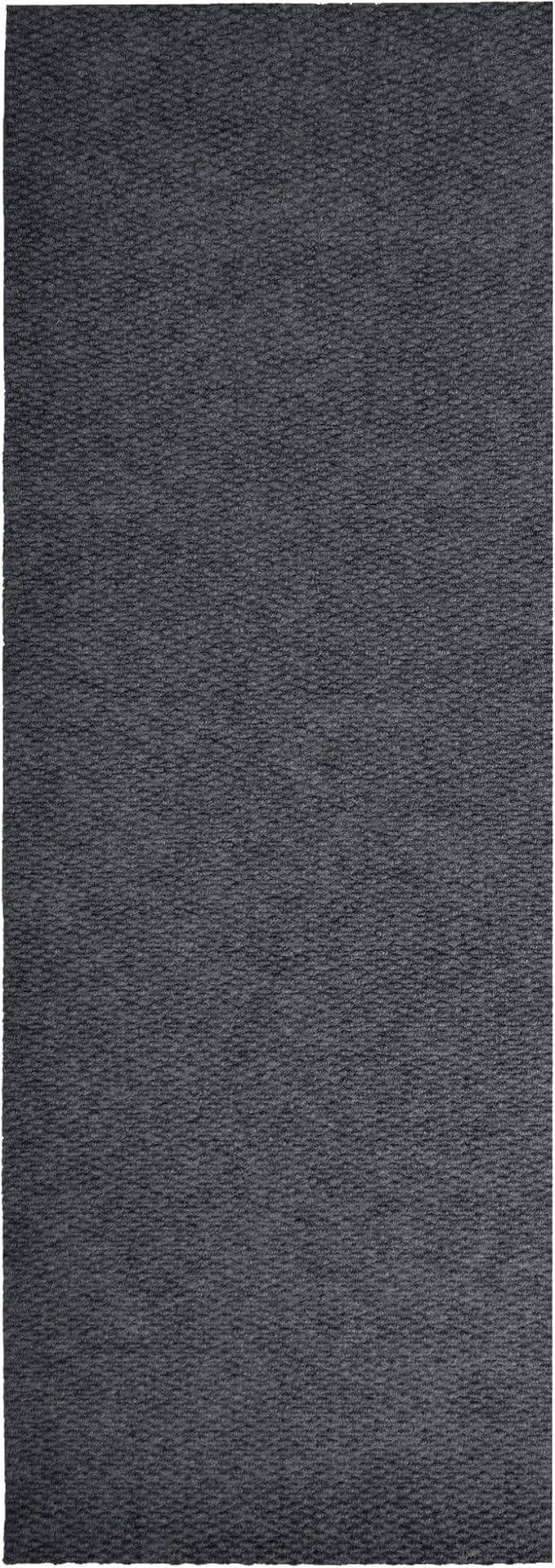 iCustomRug Hallway Runner Rug – 3x12ft Charcoal, Indoor/Outdoor, Non-Slip Rubber Backing, Low-Profile All-Weather Carpet, Non-Shedding & Easy Care, Entryway Mat Ideal for High Traffic Areas