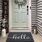 Door Mat, Durable Welcome Mat Low Profile Floor Mat Front Doormat Non Slip Mats Entrance Rectangular Easy to Clean Doormat, for Entryway, Patio, High Traffic Areas (36"x24",Black)
