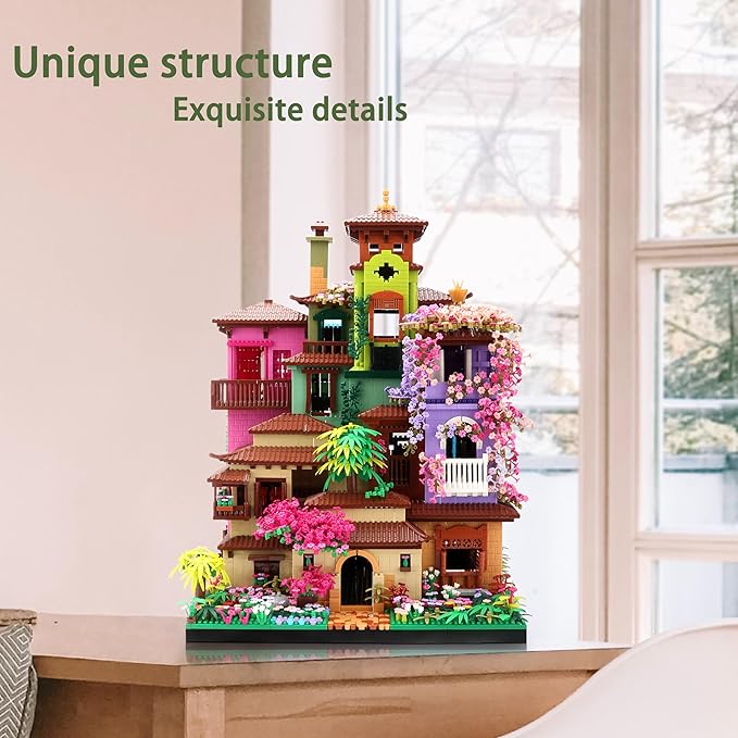 Architecture Cherry Blossom Villa Tree House Micro Building Blocks Set for Adults 14+ 7080PCS, Flower House Creative Collectible Models