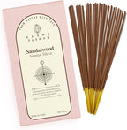 Sandalwood Incense Sticks Hand Dipped 100 Sticks with Natural Herbs & Aromatic Ingredients, Burn Time 45 to 60 Minutes, Incense for Positivity, Yoga, Meditation, Relaxation, Gift for Women