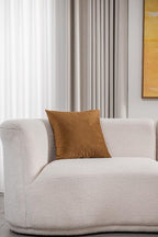 Throw Pillow Cases 18x18 Golden Brown: 2 Pack Cozy Soft Velvet Square Decorative Pillow Covers for Farmhouse Home Decor