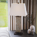 Kenroy Home 21037SL Hanover Table Lamp with Natural Slate Finish, Rustic Style, 29" Height, 15" Width, 9.5" Depth