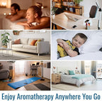 HealthSmart Essential Oil Diffuser, Cool Mist Humidifier and Aromatherapy Diffuser with 150ML Tank Ideal for Small Rooms, Adjustable Timer and Mist Mode, Wood Grain Brown (Pack of 2)