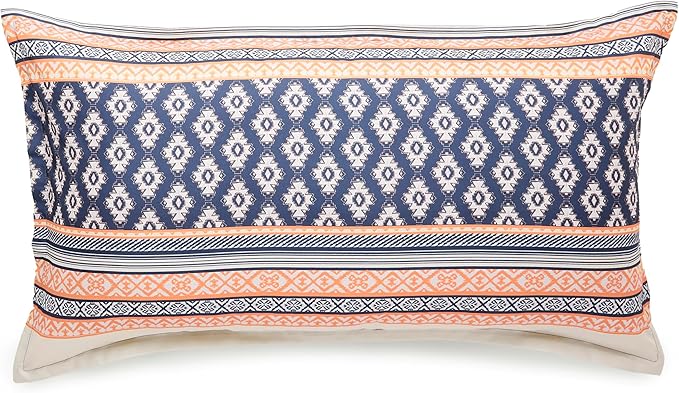 Amazon Basics Lightweight Microfiber Comforter Sets, 3-Pieces, Geometrics, King