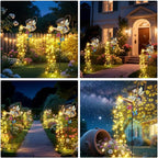 Solar Lights Outdoor Decorative, 39.4'' Metal Solar Watering Can Lights with Bee, Waterproof Garden Stake for Yard Lawn Patio Pathway Landscape, Gardening Gifts for Mom Grandma Women