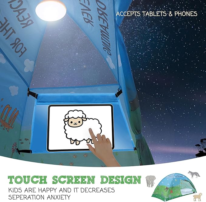 Animal Twin Bed Tent for Kids Indoor Fort - Magical Dream Tents for Boys Pop Up Toddler Bed Canopy for Girls Bunk Bed Tent for Top Bunk - Sensory Sleep Pod for Kids Educational