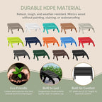 WestinTrends Dylan Outdoor Patio HDPE Adirondack Ottoman Footrest, Black