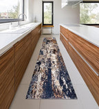 Keen Home Design Area Rugs - 2x18 Non-Shedding, Abstract Rugs for Kitchen, Living Room, Bedroom, Dining Room, Entryway - Size: 2'8" x 18', Multi