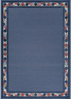 Beverly Rug Outdoor Rug 6x9 Modern Bordered Area Rugs for Indoor and Outdoor Patio Easy to Clean Non Shedding Living Room Porch Garden Washable Outside Carpet (6 x 9 Blue)