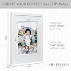 Sheffield Home 9 Piece Gallery Wall Frame Set, 11x14 Inch, White