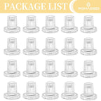 Romadedi Glass Candle Holder for Candlestick - 20Pcs Clear Tapered Bulk Wedding Decor Table Centerpiece for Candle Sticks Christmas Party Living Room Dinner Advent Decoration