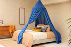 Blue Bed Canopy for Queen and King-Sized Beds | Bedroom Decoration for Teens or Adults | Conical Shape Insect Netting | Mosquito Net in Multiple Colors and Sizes
