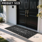 Yimobra Welcome Mat, Heavy Duty Sturdy Door Mats for Home Entrance Outdoor Indoor, Front Doormat for Outside Patio Floor Entry Porch Garage Office, Waterproof, Low Profile, 47 x 24, Black