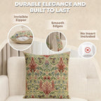 Charlotte Home Furnishings Throw Pillow Covers 16x16 in, Yellow Snakeshead Decorative Couch Pillow Cover, Boho European Tapestry Cushion Cases, Living Room Cozy Home Decor, Jacquard Woven Soft Cotton