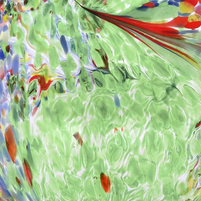 Sunnydaze 10-Inch Gazing Ball for Garden - Glass Gazing Globe for Outside - Garden Orb Yard Decor - Green Artistic - Set of 2