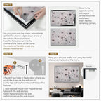 46"x72" Extra Large Framed Wall Art Soft White Poppies Watercolor Floral, Delicate Botanical for Home Living Room Bedroom Decor (Frame Assembly Required)