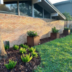 Corten Steel Planter Box Outdoor Planter Metal Square Large Steel Flower Pot Rustic Cube Patina Tall Plant 20 Inch Durable Antique for Commercial Residential Patio Deck Yard Garden