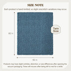 Carriediosa Chunky Knit Throw Blanket 60" X 80" Twin, 100% Hand Made Large Chenille Loop Yarn Soft Fluffy Throws for Couch Sofa Bed, Big Crochet Cozy Heavy Thick Cable Woven Blankets, Lyons Blue