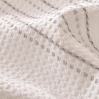 Amazon Basics Waffle Weave Microfiber 3-Piece Duvet Cover Set, Includes 1 Duvet Cover and 2 Pillow Shams, California King, Dark Grey Striped