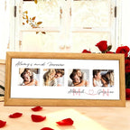 Gifts for Him/Her - Personalized Photo Frame with Love Design, Wall Mount or Tabletop Display, Romantic Gifts for Boyfriend Girlfriend Anniversary Birthday Valentine's
