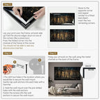 SIGNWIN 36"x72" Extra Large Framed Wall Art Magical Firefly Night Forest, Enchanted Woodland Scene for Home Living Room Bedroom Decor (Frame Assembly Required)