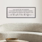 LuZhiQiang Serenity Prayer Bible Verse Sign Wall Decor God Grant Me Christian Inspiraional Quotes 40"×15" Wall Art for Living Room Bedroom (Black)