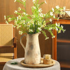 Ceramic Vintage Vase with Handle,12.2 inch Large Tall Handcrafted Pitcher Vase for Modern Farmhouse Decor, Ideal for Home Decor, Living Room, Table, Shelf