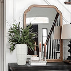 Briful Rustic Terracotta Flower Vase for Home Decor – 9" White Farmhouse Textured Barrel-Style Ceramic Vase Vintage Handcrafted Gridded Design for Faux & Dried Flowers Living Room Table Centerpiece