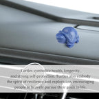 QINJIEJIE Blue Aventurine Crystal Travel Turtle Figurines for Travelers Best Travel Gifts for Women Men Healing Crystals Sea Turtle Lovers Office Desk Decor Good Luck Gifts for Traveling Abroad