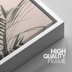 SIGNWIN Framed Canvas Print Wall Art Set Tropical Palm Leaf Beach Ocean Shore Landscape Nature Wilderness Photography Modern Art Realism Decorative for Living Room, Bedroom, Office - 16"x24"x3 White