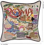 Catstudio Roma Embroidered Decorative Throw Pillow