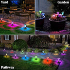 Solar Lights Outdoor Pathway Waterproof 8 Pack Color Changing LED Acrylic Mushroom Decorative Garden Lights for Yard Landscape Patio Outside Christmas Decorations