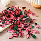 Spring Potpourri Bags, Potpourri Bowl Vase Filler, Rose Scented Dried Flowers, Home Decor Fragrance Sachet Petal, Fragrance for Bathroom Living Room Office Decorative (Rose Red)