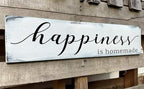 Happiness is Homemade Sign, Farmhouse Kitchen Sign,Rustic Wooden Kitchen Wall Decor for Dining Room (Happiness) 6x16 Inch